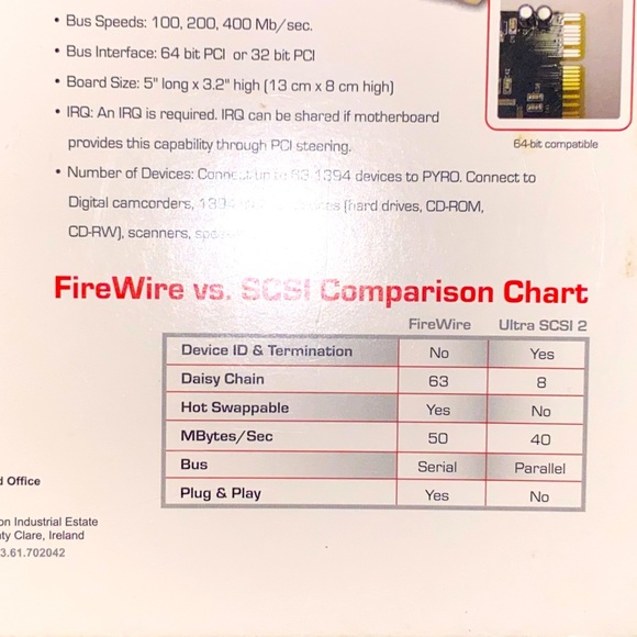 ADS Tech PYRO PCI 64 3-port Firewire Expansion Card 64 Bit 1394a - Picture 11 of 11